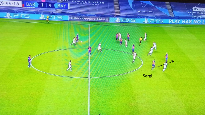 Barcellona Bayern: come hanno fatto i blaugrana a subire otto gol - ANALISI TATTICA 46 barcellona bayern linea alta 2