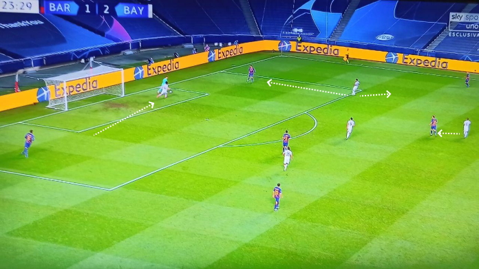 Barcellona Bayern: come hanno fatto i blaugrana a subire otto gol - ANALISI TATTICA 49 barcellona bayern pressing 3