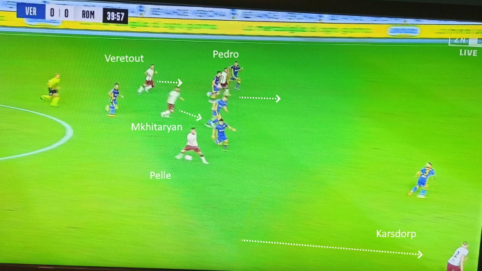 Verona Roma: non basta uno Spinazzola incontenibile a sinistra - ANALISI TATTICA 46 verona roma esterni alti