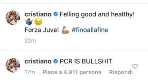 Cristiano Ronaldo si sfoga: «Sto bene. Il tampone è una ca**ata» 34 15c91d80 aff0 4a71 90bb 85017ec078cf