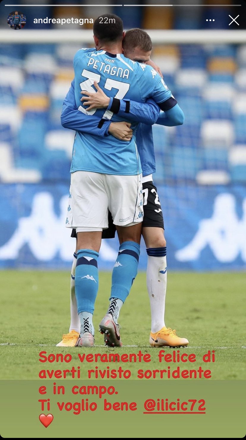 Napoli, Petagna abbraccia Ilicic: «Felice di averti rivisto sorridente» - FOTO 34 Eki170 XIAA4 TP