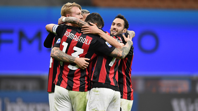 Esultanza squadra milan