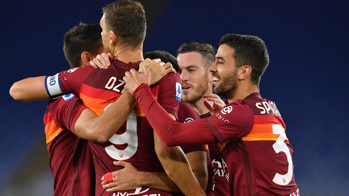 esultanza gol Roma