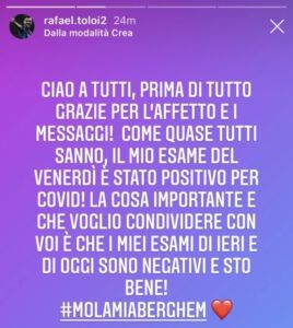 Toloi: «Positivo al COVID-19 ma gli esami di ieri e oggi hanno dato esito negativo» 33 photo 2020 10 04 18.36.42
