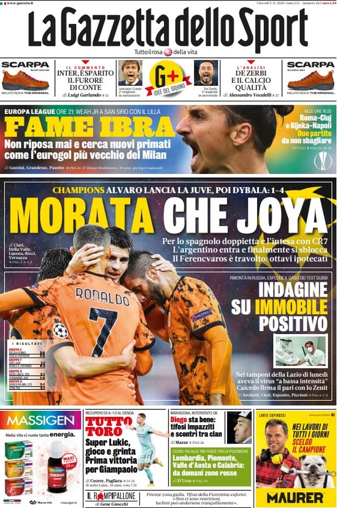 Le Prime Pagine dei Quotidiani Sportivi italiani di oggi 32 Gazzetta