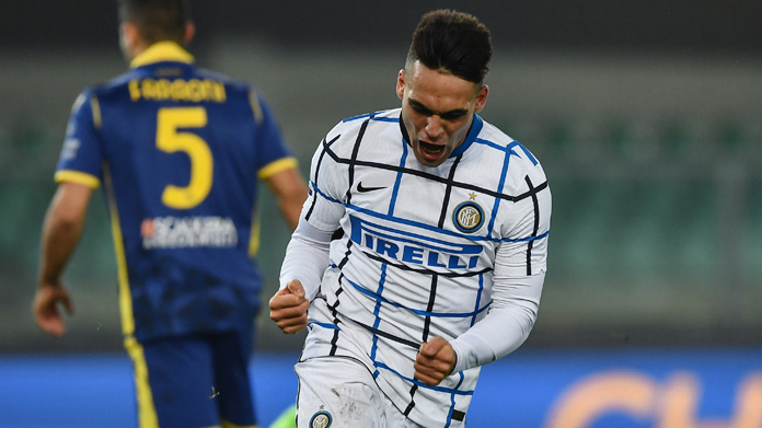 Esultanza Lautaro Martinez