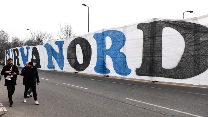 Milan Inter verso il derby: le immagini dei tifosi a San Siro - VIDEO e FOTO 54 Curva Nord Inter tifosi