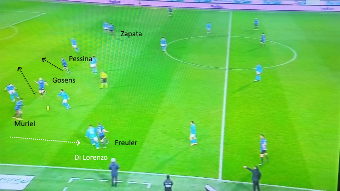 Atalanta Napoli: i movimenti di Muriel e Zapata affondano Gattuso 40 atalanta napoli muriel 4