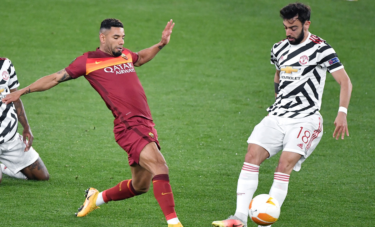 Bruno Peres Bruno Fernandes Roma Manchester United