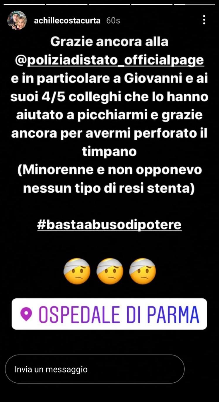 Costacurta Jr denuncia: «Picchiato dalla Polizia, timpano perforato» - FOTO 38 WhatsApp Image 2021 05 12 at 15.01.48