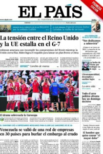 Dramma Eriksen, le prime pagine dei quotidiani esteri: «Miracolo in campo» 58 el pais 2021 06 13 60c52f3e85d24