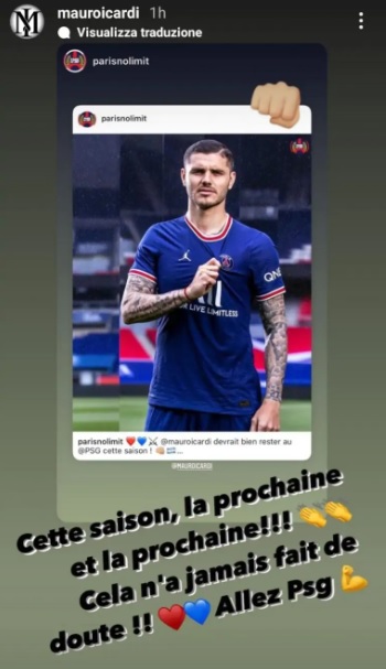 Icardi dichiara amore al PSG: «Mai avuto dubbi» - FOTO 32 Icardi instagram