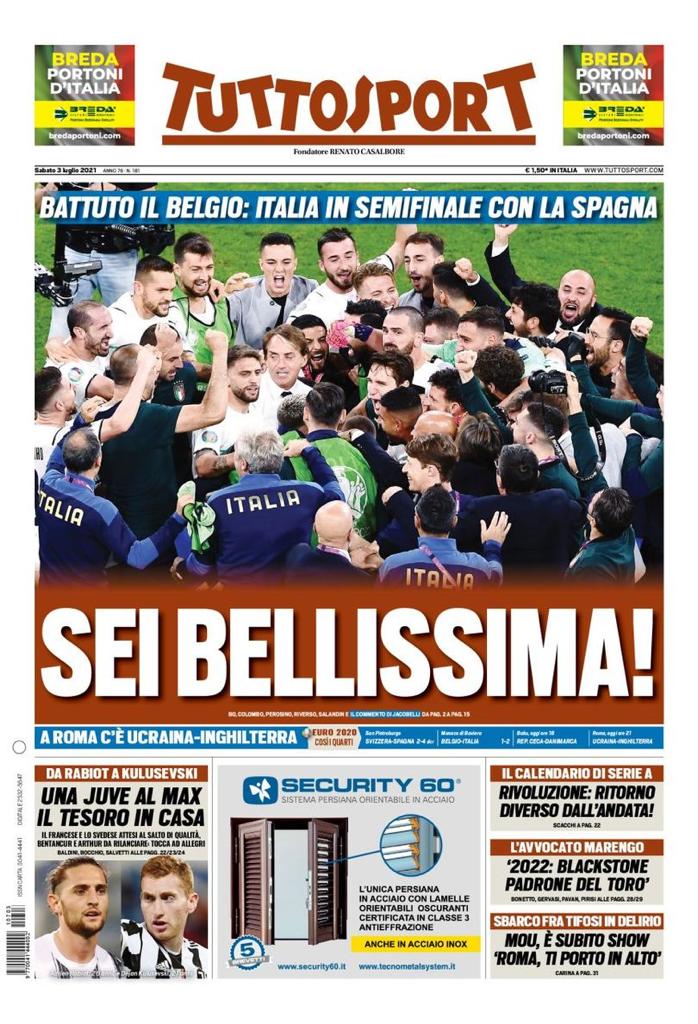 Le Prime Pagine dei Quotidiani Sportivi di Oggi - 3 luglio 40 WhatsApp Image 2021 07 03 at 07.41.14