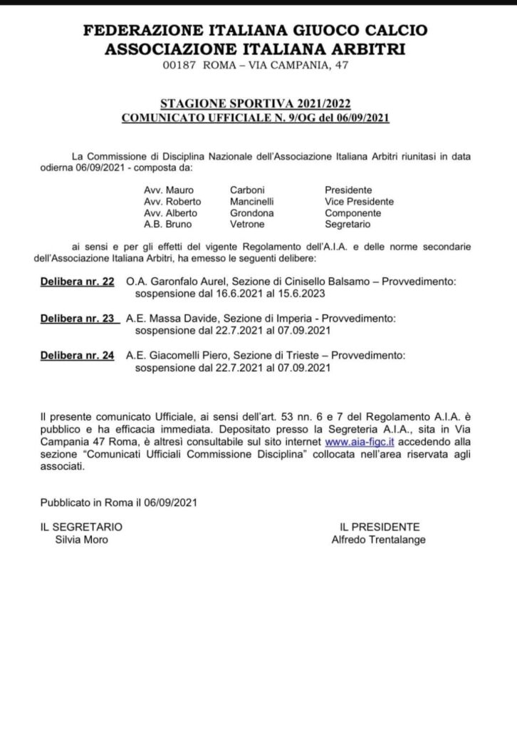 AIA, finisce la sospensione per Massa e Giacomelli: di nuovo disponibili 34 E nvPebXsAcPinB