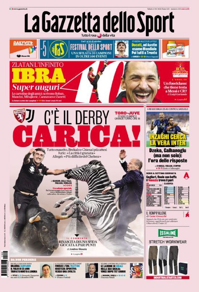 Le prime pagine dei quotidiani sportivi di oggi - 2 ottobre 32 WhatsApp Image 2021 10 02 at 07.13.33