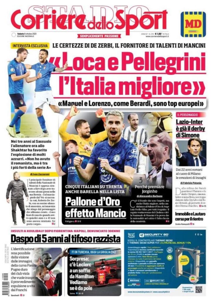 Le prime pagine dei quotidiani sportivi di oggi - 9 ottobre 40 WhatsApp Image 2021 10 09 at 07.26.23 1