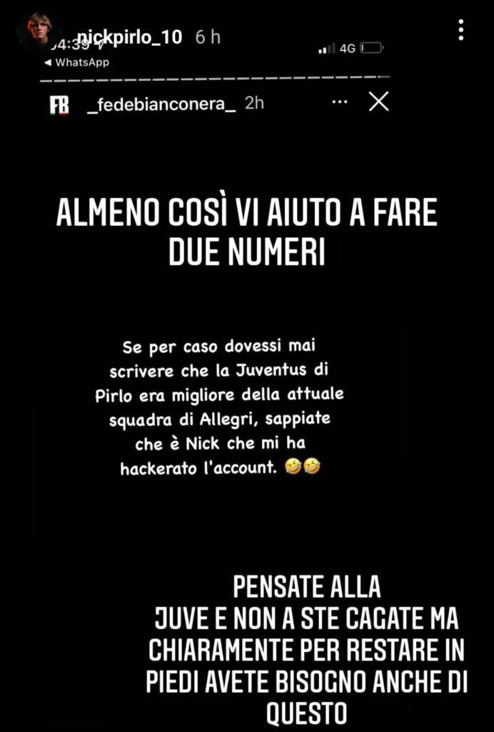 Pirlo Jr è furia sui social: «Volete pensare alla Juve?» 32 Pirlo
