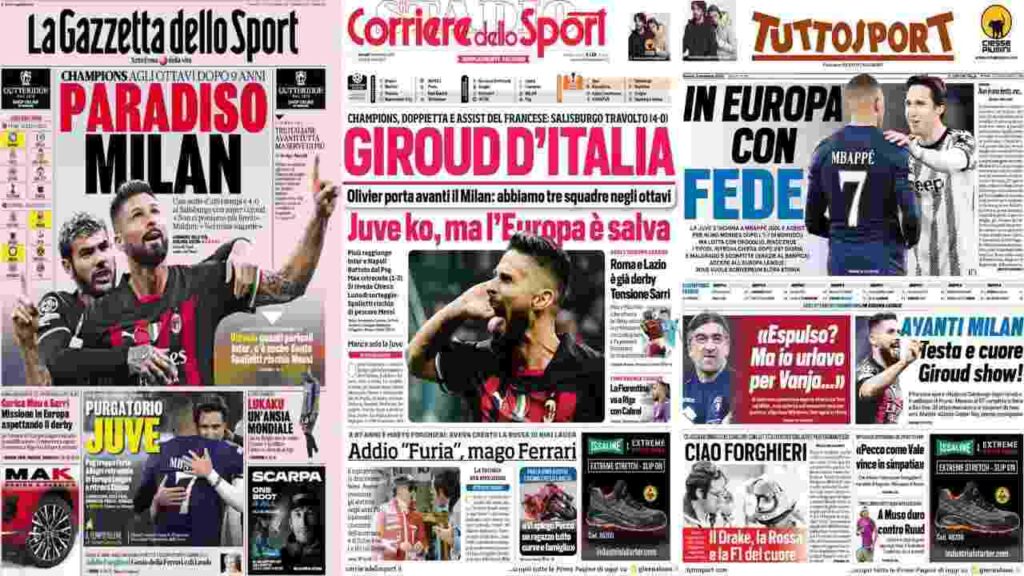 Le prime pagine dei quotidiani sportivi di oggi – 3 novembre 32 Rassegna Stampa 20221103