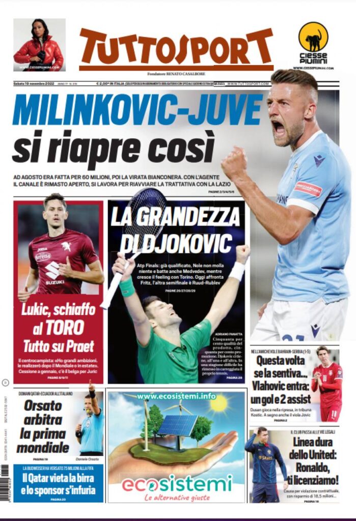 Le prime pagine dei quotidiani sportivi di oggi – 19 novembre 34 photo 6034904469856173301 y
