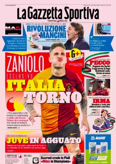 Le prime pagine dei quotidiani sportivi – 26 marzo 33 187055c303057bc3d93118cf76dac834 17871 1679808001