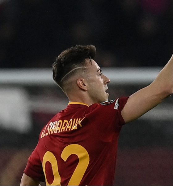 Stephan El Shaarawy esulta dopo un gol con la Roma