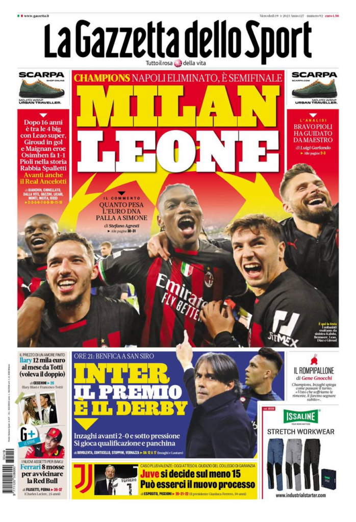 Le prime pagine dei quotidiani sportivi – 19 aprile 32 image 4