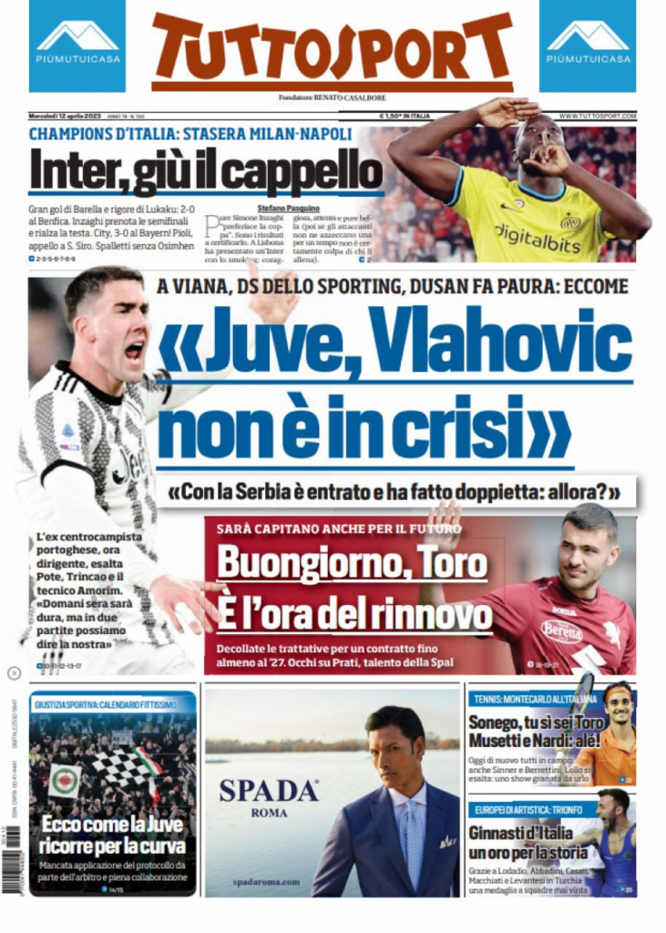 Le prime pagine dei quotidiani sportivi – 12 aprile 31 image