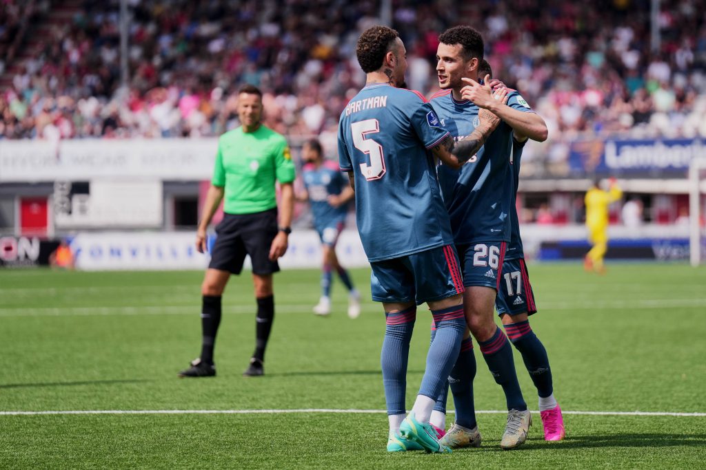 Eredivisie: FC Emmen v Feyenoord Rotterdam Oussama Idrissi of Feyenoord celebrating the 1 1 during the match between F