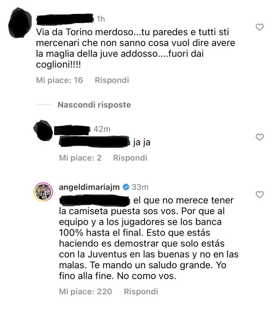 Juve, Di Maria contro un tifoso: «Sei tu che non meriti la maglia» - FOTO 32 WhatsApp Image 2023 05 24 at 15.22.52 1