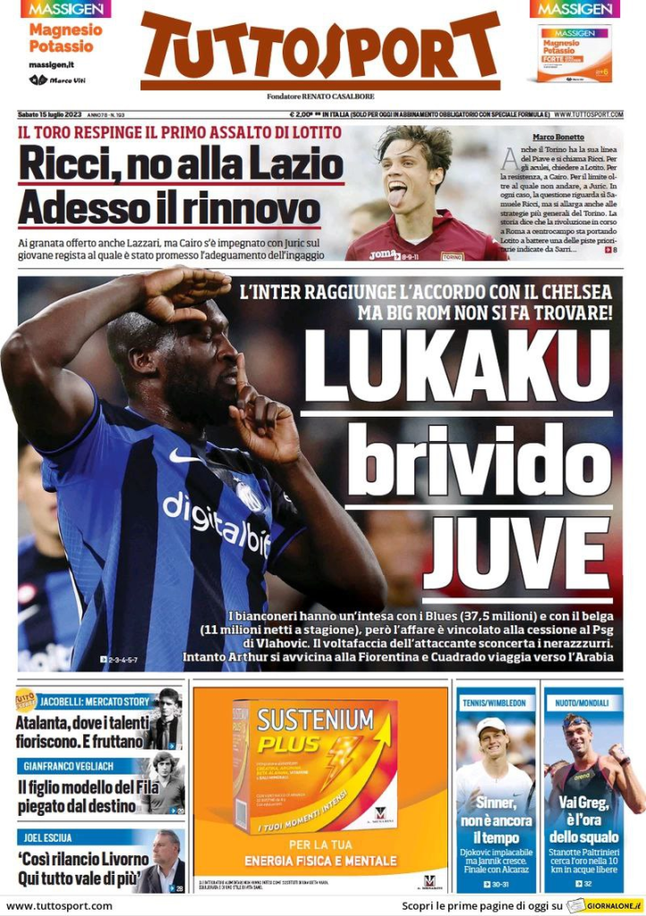 Le prime pagine dei quotidiani sportivi – 15 luglio 31 image 15