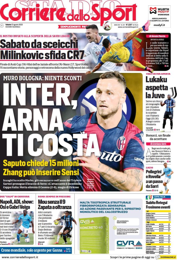 Le prime pagine dei quotidiani sportivi – 12 agosto 33 image 4