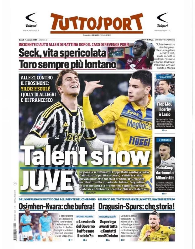 Le Prime Pagine Sportive Nazionali – 11 gennaio 34 tut