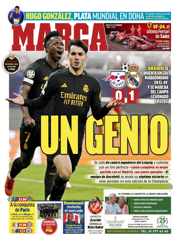 Real, i quotidiani esaltano Brahim Diaz: «Un genio» 33 Marca