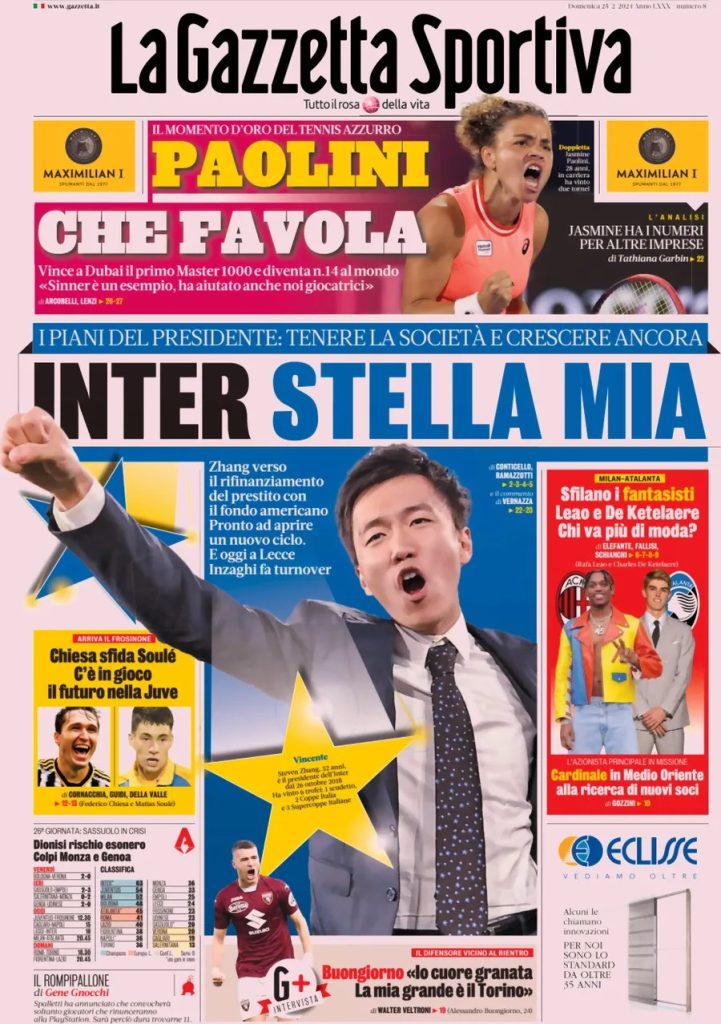 Le Prime Pagine Sportive Nazionali – 25 febbraio 32 la gazzetta dello sport 433f671b785796167d9e95bdf224c504 big
