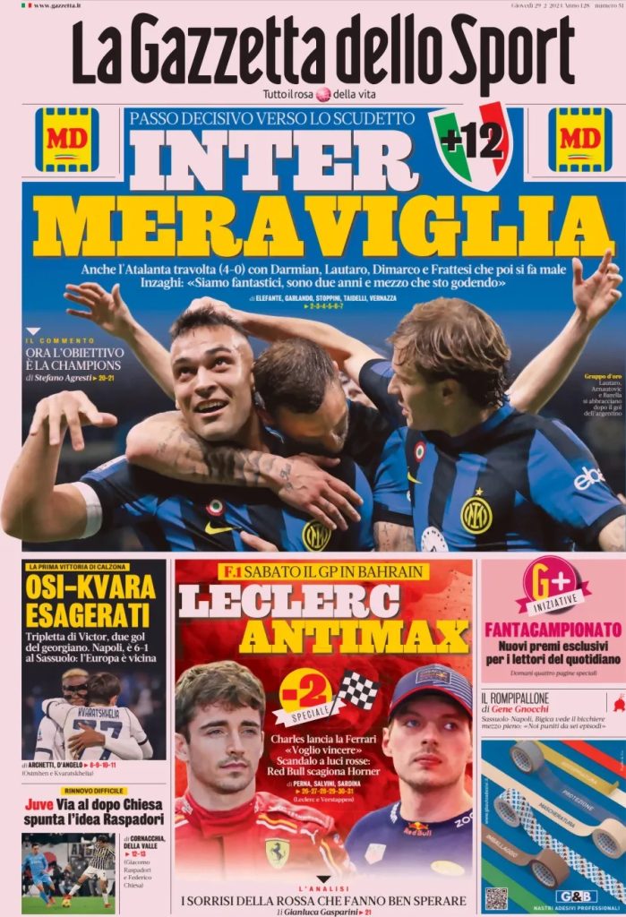 Le Prime Pagine Sportive Nazionali – 29 febbraio 32 la gazzetta dello sport 917e57eadc43254dee2e65cad237a9f6 big