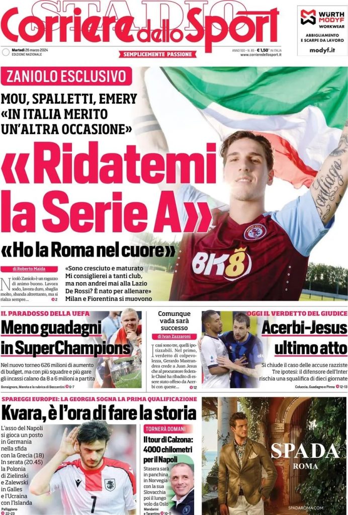 Le Prime Pagine Sportive Nazionali – 26 marzo 32 corriere dello sport 93be47f766fceb536e9a8e68f2ae6ce2 big