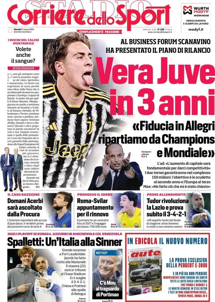 Le Prime Pagine Sportive Nazionali – 21 marzo 33 corriere dello sport f488f14bd6edac5634cbcf86e657384f big