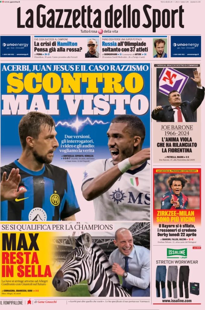 Le Prime Pagine Sportive Nazionali – 20 marzo 30 la gazzetta dello sport 6f74edd32aa8f8e267916afa33bafb57 big
