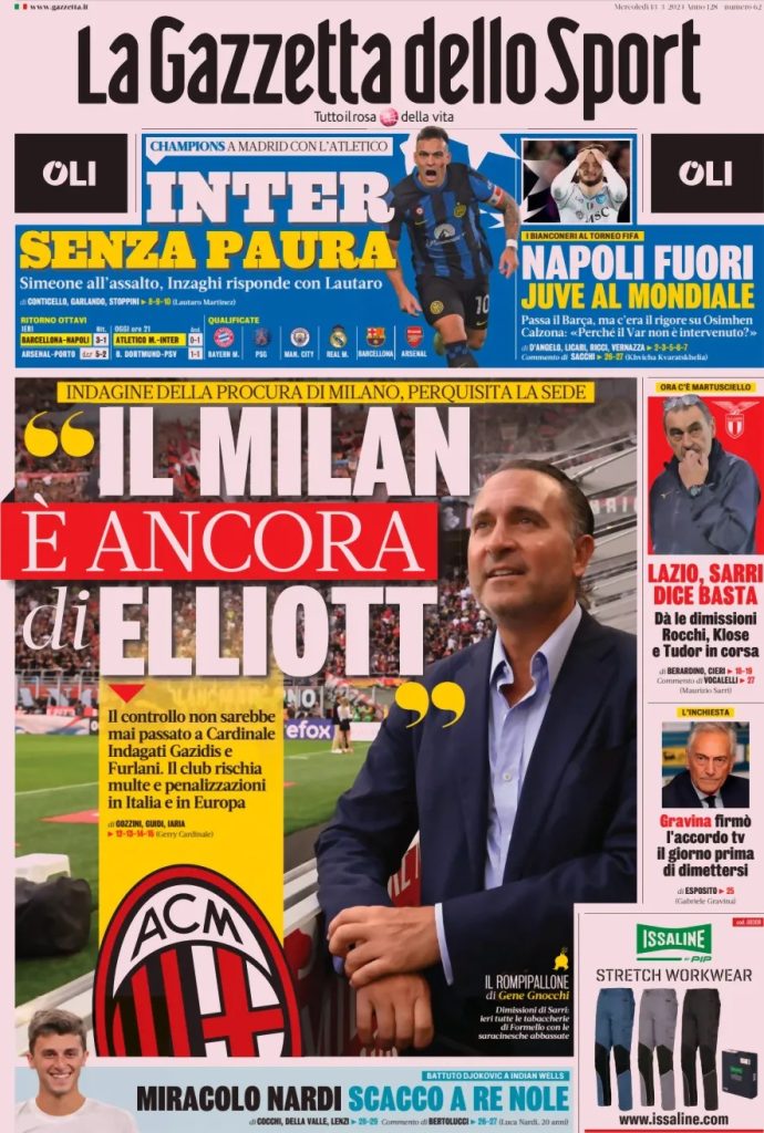 Le Prime Pagine Sportive Nazionali – 13 marzo 28 la gazzetta dello sport aadcfb84d28e40073538ca9c6bd3e999 big