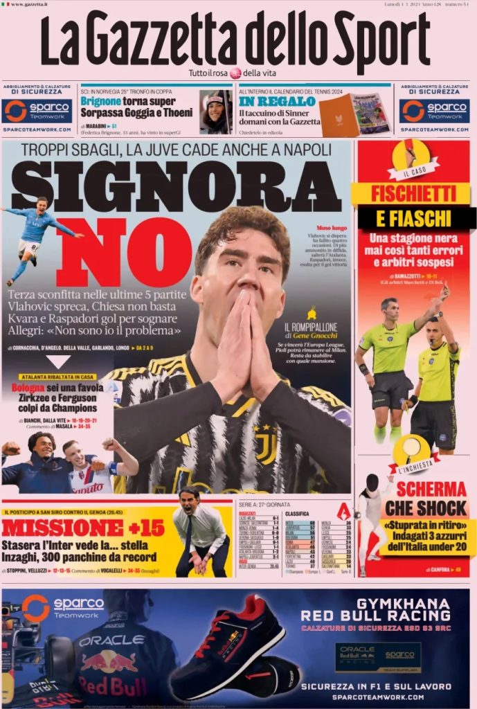 Le Prime Pagine Sportive Nazionali – 4 marzo 32 la gazzetta dello sport bb08b2807b3248286dcf13e46dce3c20 big