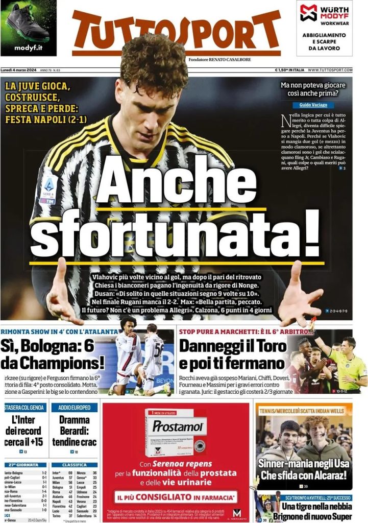 Le Prime Pagine Sportive Nazionali – 4 marzo 34 tuttosport 145cb8d77246a5c1871fa612da3c39df big