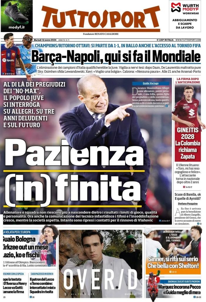 Le Prime Pagine Sportive Nazionali – 12 marzo 30 tuttosport 5d8671fe136c913251df85c6cae29846 big