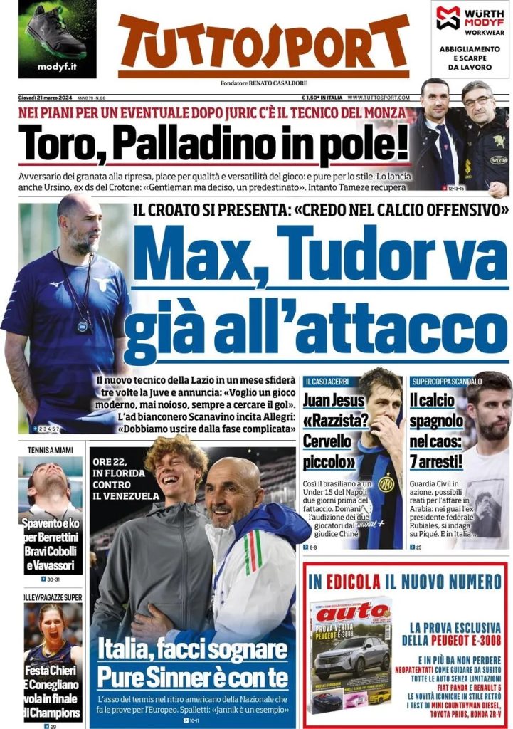 Le Prime Pagine Sportive Nazionali – 21 marzo 34 tuttosport a1da872758ef18b19c50db29e59f80dc big
