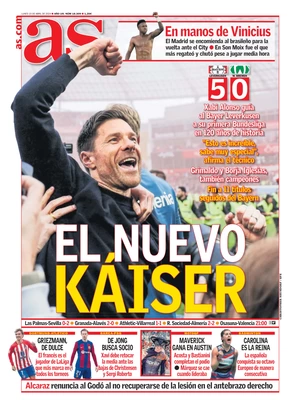 Xabi Alonso è nella storia col Bayer: «E' il nuovo Kaiser» 34 As