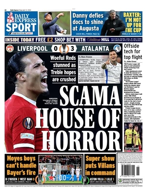 Liverpool Atalanta, i quotidiani inglesi contro 'l'orrore' dei Reds 32 Daily 1