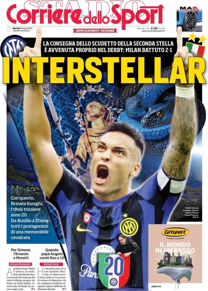 Le prime pagine sportive nazionali – 23 aprile 33 corriere dello sport 76d0f0365c5e03de5ce7bfbd484b3116 big