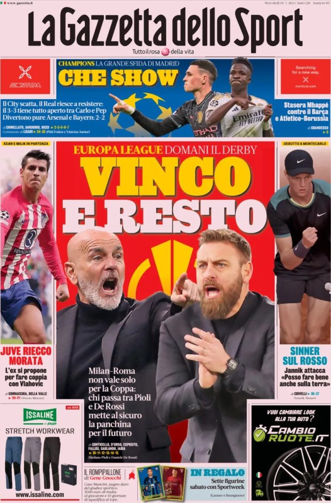 Le prime pagine sportive nazionali – 10 aprile 31 la gazzetta dello sport 44894114c7f19ea6867b43dc0f2b3f04 big