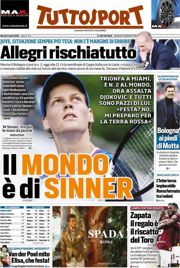 Le prime pagine sportive nazionali – 2 aprile 34 tuttosport 47d5da37b80d8bfae0d53f641719a71c big