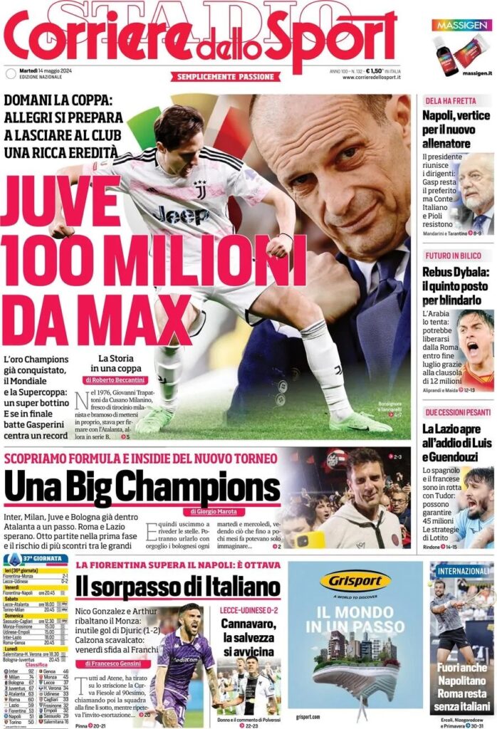 Le prime pagine sportive nazionali – 14 maggio 31 corriere dello sport 623ee7066386e1cacfa49ebbb72969bf big