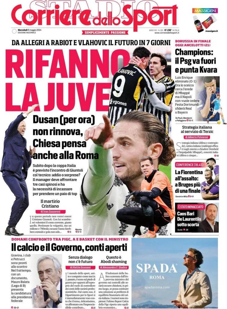 Le prime pagine sportive nazionali – 8 maggio 31 corriere dello sport c5a15b76875d97be2a4daa94fd6d4016 big